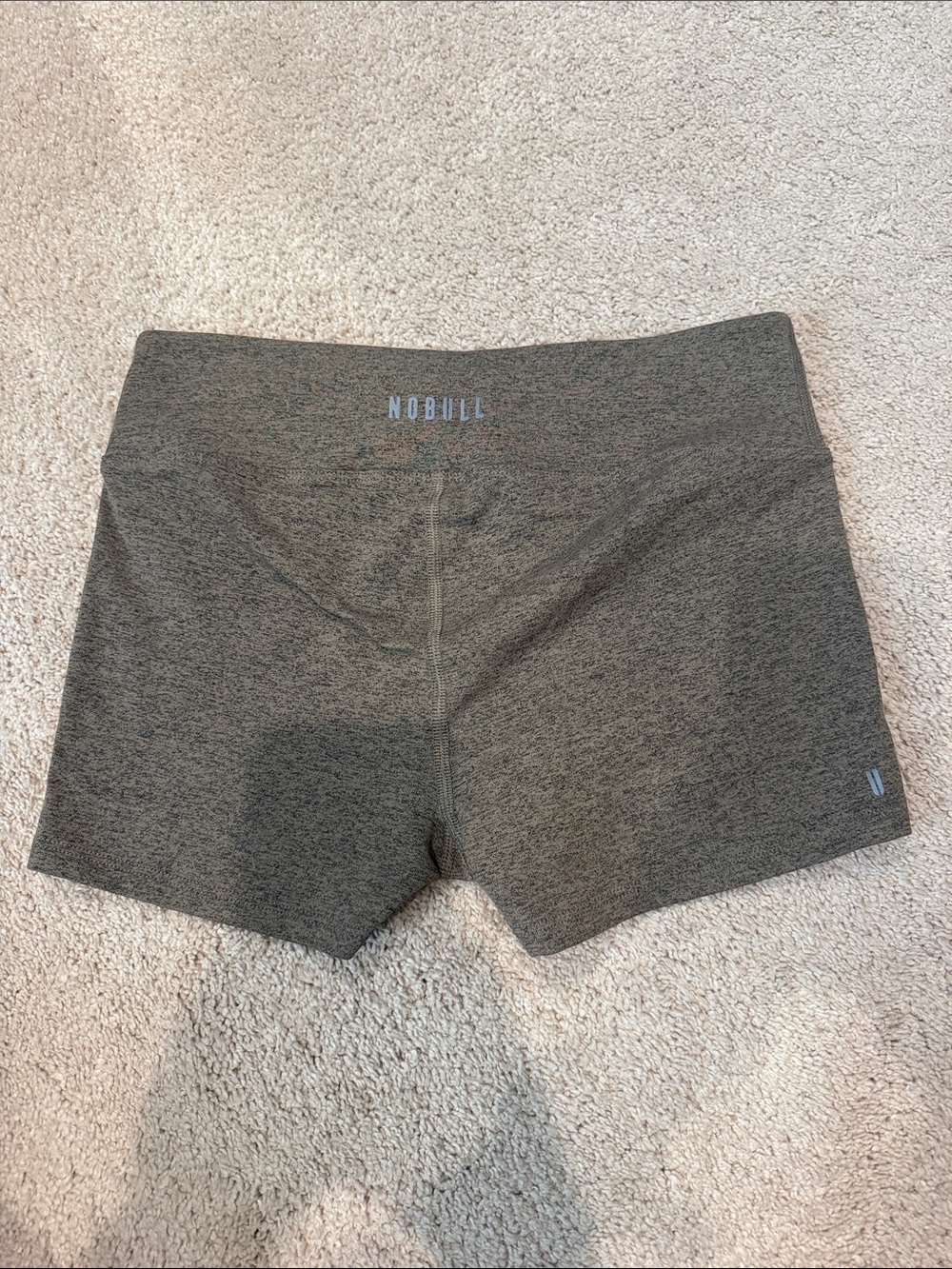 NOBULL Heathered Olive Green High-Rise Bike Shorts